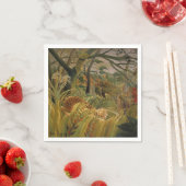 Serviette En Papier Rousseau Jungle Tropical Tiger Art (En situation)