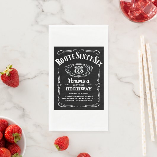 Serviette En Papier Route 66 (En situation)