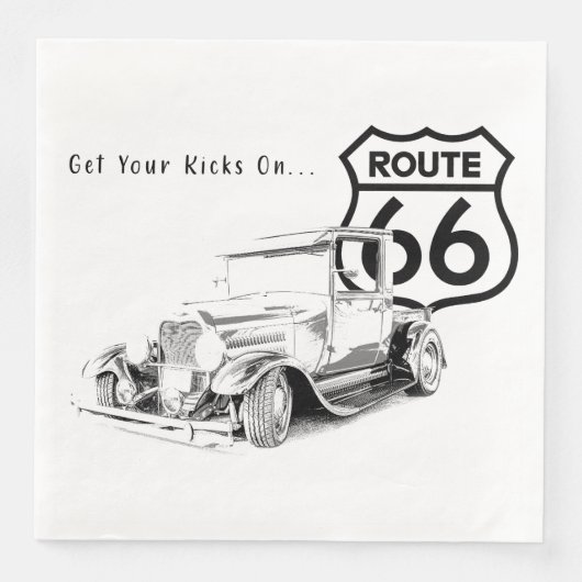 Serviette en papier Route 66 (Devant)