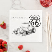 Serviette en papier Route 66 (En situation)