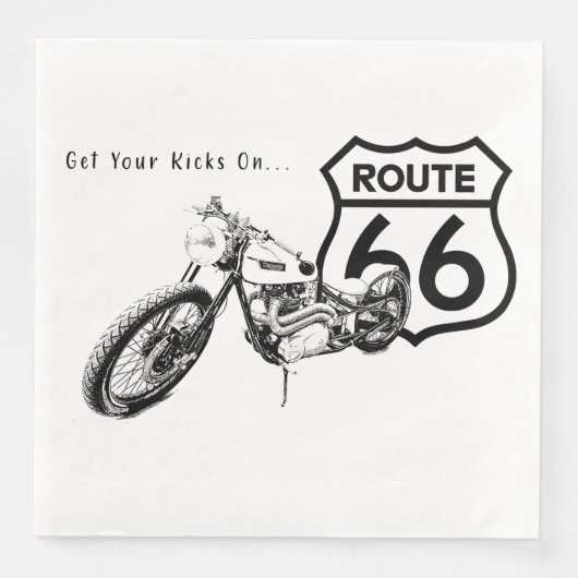 Serviette en papier Route 66 (Devant)
