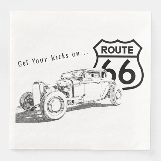 Serviette en papier Route 66 (Devant)