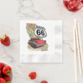 Serviette En Papier Route 66 (En situation)