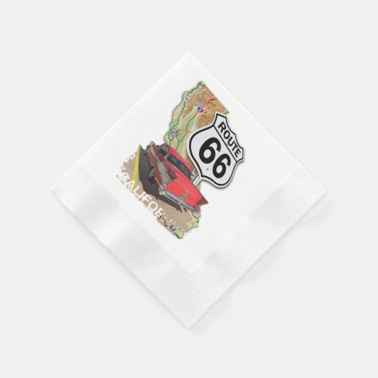 Serviette En Papier Route 66 (Coin)