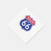 Serviette En Papier Route 66 (Coin)
