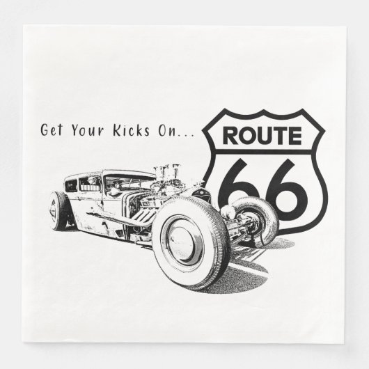 Serviette en papier Route 66 (Devant)