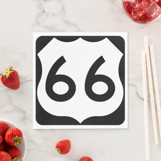 Serviette En Papier Route 66 (En situation)