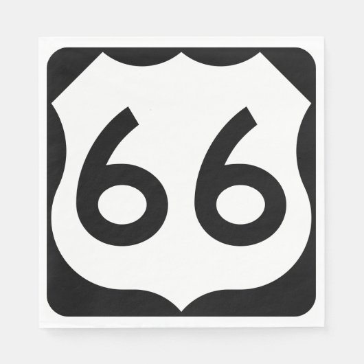 Serviette En Papier Route 66 (Devant)