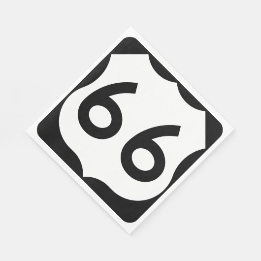 Serviette En Papier Route 66 (Coin)