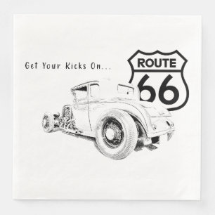 Serviette en papier Route 66