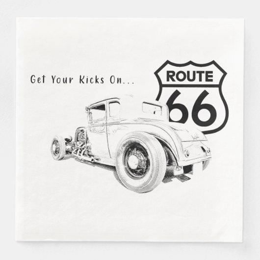 Serviette en papier Route 66 (Devant)