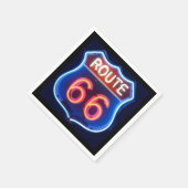 Serviette En Papier Route 66 Cocktail Napkin (Coin)