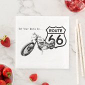 Serviette En Papier Route 66 Papier Napkin (En situation)