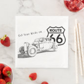 Serviette En Papier Route 66 Papier Napkin (En situation)