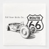 Serviette En Papier Route 66 Papier Napkin (Devant)