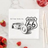 Serviette En Papier Route 66 Papier Napkin (En situation)