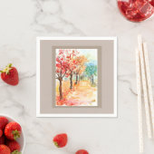 Serviette En Papier Route d'automne (En situation)