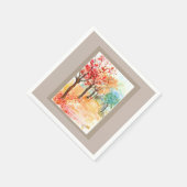 Serviette En Papier Route d'automne (Coin)