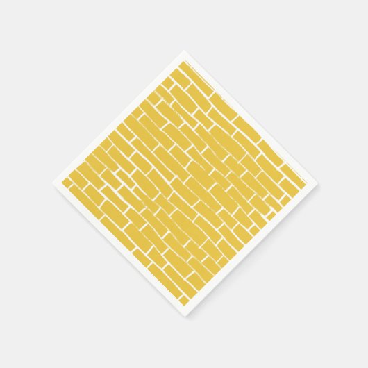 Serviette En Papier Route de briques - Jaune et transparent (Coin)