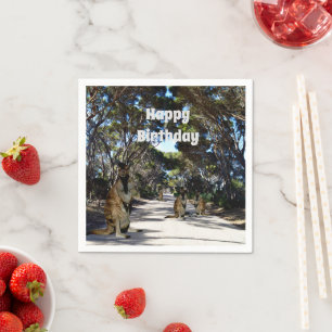 Serviette En Papier Route des wallabies australiens, serviettes en pap