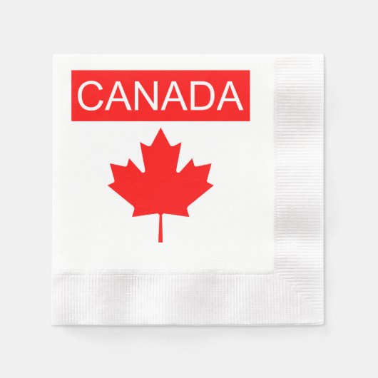 Serviette En Papier Route du phare de Naples drapeau du Canada (Devant)