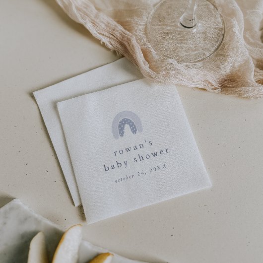 Serviette En Papier ROWAN Summer Boho Blue Boho Rainbow Baby shower