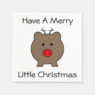 Serviette En Papier Roy le porc de Noël