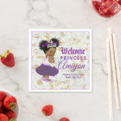 Serviette En Papier Royal African Purple Princess Elegant Marble (En situation)