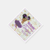 Serviette En Papier Royal African Purple Princess Elegant Marble (Coin)