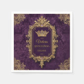 Serviette En Papier Royal Amethyst Quinceañera, coutume (Devant)