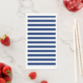 Serviette En Papier Royal Bleu rayé (En situation)