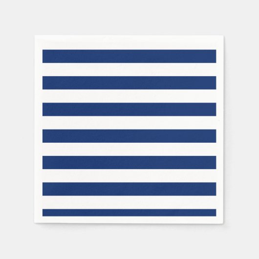 Serviette En Papier Royal Bleu rayé (Devant)