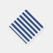 Serviette En Papier Royal Bleu rayé (Coin)