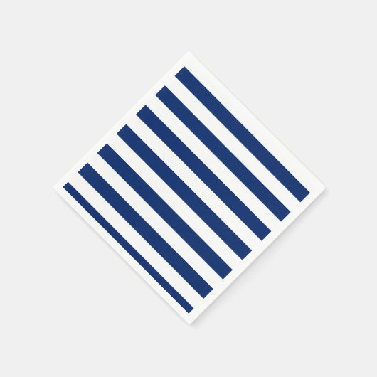 Serviette En Papier Royal Bleu rayé (Coin)