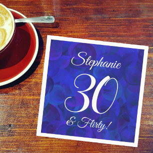 Serviette En Papier Royal Blue 30 et Flirty Birthday Party
