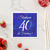 Serviette En Papier Royal Blue 40 et fabuleuse fête d'anniversaire (En situation)