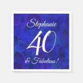 Serviette En Papier Royal Blue 40 et fabuleuse fête d'anniversaire (Devant)
