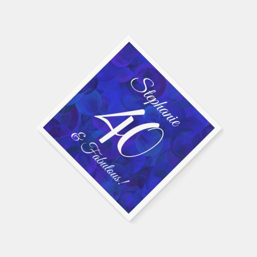 Serviette En Papier Royal Blue 40 et fabuleuse fête d'anniversaire (Coin)