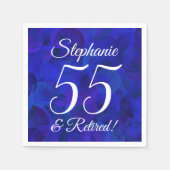 Serviette En Papier Royal Blue 55 et retraite (Devant)