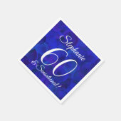 Serviette En Papier Royal Blue 60 et fête d'anniversaire sensationnell (Coin)