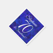Serviette En Papier Royal Blue 70 et fête d'anniversaire sensationnell (Coin)