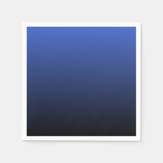 Serviette En Papier Royal Blue Black Ombre (Devant)