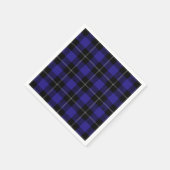 Serviette En Papier Royal Blue Black Plaid (Coin)