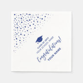 Serviette En Papier Royal Blue Class of School Graduation Party (Devant)