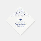 Serviette En Papier Royal Blue Class of School Graduation Party (Coin)