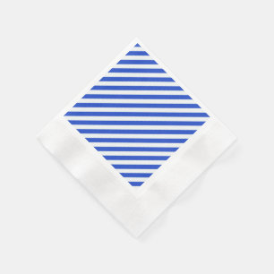 Serviette En Papier Royal Blue Combination Stripes par Shirley Taylor
