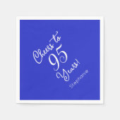 Serviette En Papier Royal Blue encourage à 95 ans 95e fête d'anniversa (Devant)