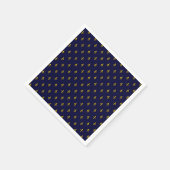 Serviette En Papier Royal Blue Fleur De Lis Motif (Coin)