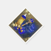 Serviette En Papier Royal Blue Gold Prince Baby shower (Coin)