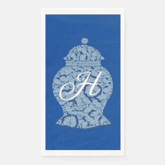 Serviette En Papier Royal Blue Jar Ginger Jars Mosaic (Devant)